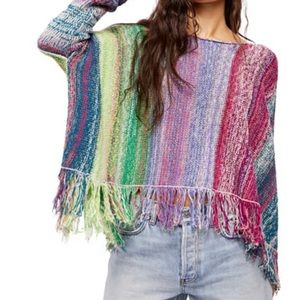 NWT Free People Rainbow Sweater